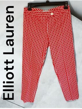 Elliott Lauren-size 10 gorgeous reddish/orange chain pattern pant. Like new!